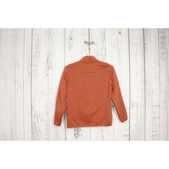 LL Bean Sweater Fleece Pullover Orange Size Medium - Picture 6 of 9